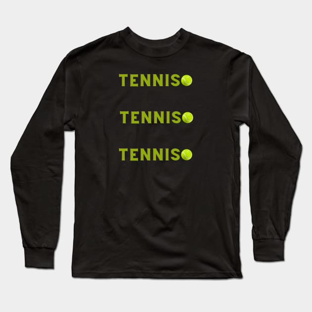 Tennis Lover Long Sleeve T-Shirt by BlackMeme94